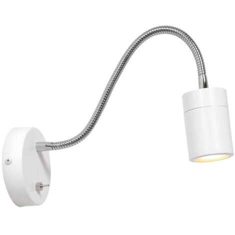 Mexlite - wandleuchte - Upround - weiß - metall stahl - bettlampe