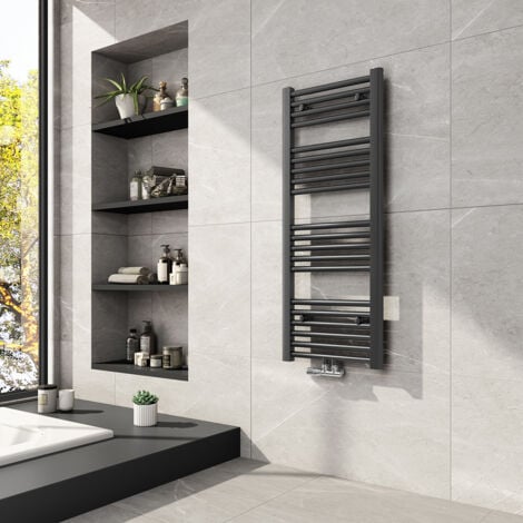 Meykoers Badheizkörper 1000x400mm Design Heizkörper Anthrazit Vertikal Handtuchheizkörper Mittelanschluss 356 Watt