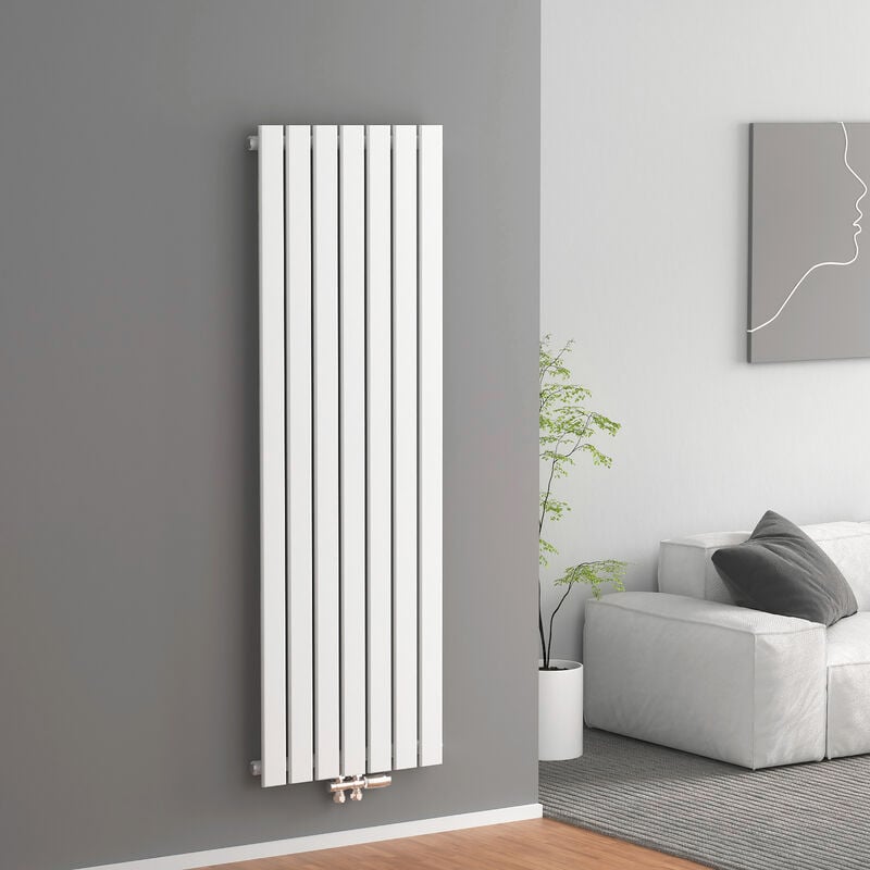 Radiateur à eau chaude vertical Blanc radiateur couche unique 1600x540mm, radiateurs chauffage central 991W - Meykoers