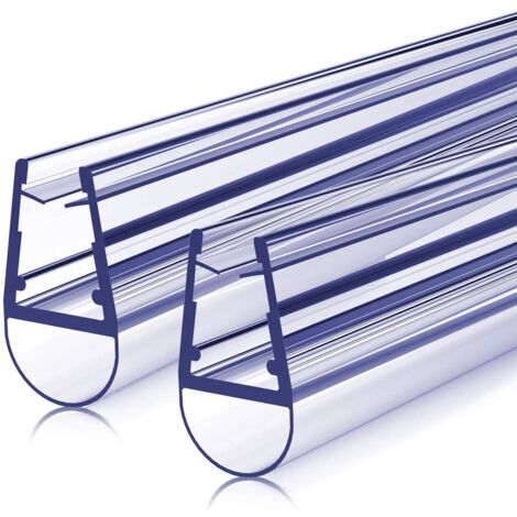 Meykoers Duschtür Dichtung 2x100cm dichtungen, Ersatzdichtung für 7-8mm Glasstärke, Bodendichtung Schwallschutz für Duschkabine - 2 Stück