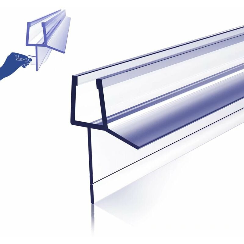 Joint de porte de douche des scellées 60cm, Joint de Rechange, Avec lèvre d'étanchéité pelable pvc, Protection étanche, pour 4-6mm de verre - Meykoers