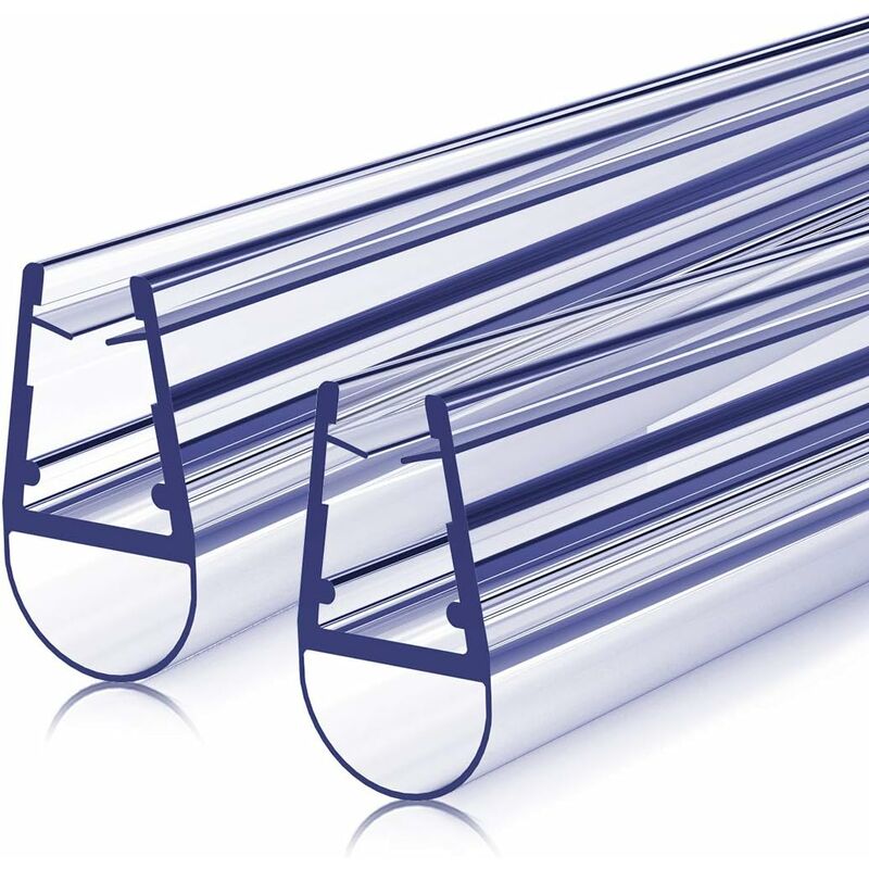 Joint de porte de douche Joint de Rechange pvc 2x80cm, Joint de douche protection étanche pour 4-6mm de verre - Meykoers