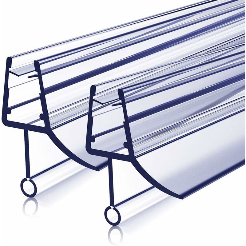 Meykoers Joint de porte de douche joint d'étanchéité 2x60cm, pour douche des scellées porte Joint de Rechange PVC pour 4-6mm de verre