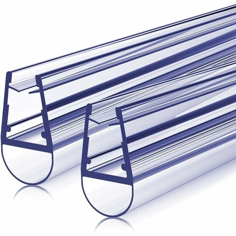 Joint de porte de douche Joint de Rechange pvc 2x100cm, Joint de douche protection étanche pour 4-6mm de verre - Meykoers