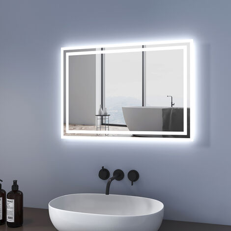 TD® Lampe de miroir maquillage salle de bain led a piles lumière cosmé –