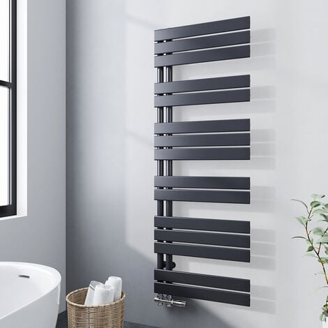 Radiateur sèche-serviettes eau chaude 1250w linea lames droites -  deltacalor 797-1000