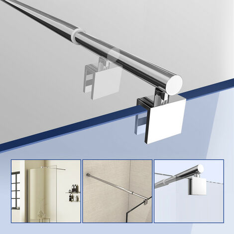 EMKE 700mm To 1200mm Telescopic Bar Support Bar Stainless Steel For Wet Room Shower Screen 53243760