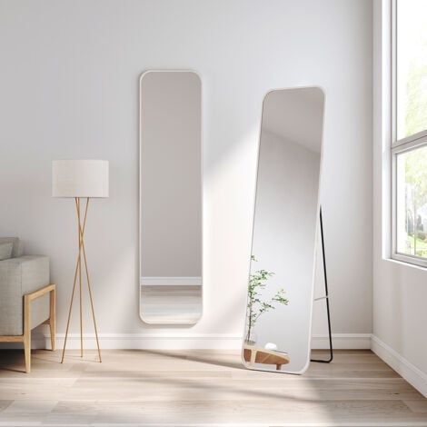 Meykoers Specchio da Terra/Parete 160x40cm Cornice Cromatura Specchio a Figura Intera, per Soggiorno, Camera e Corridoio