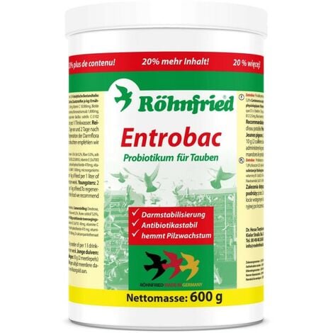 Mezcla de probióticos y prebióticos ENTROBAC ROHNFRIED 600 gr