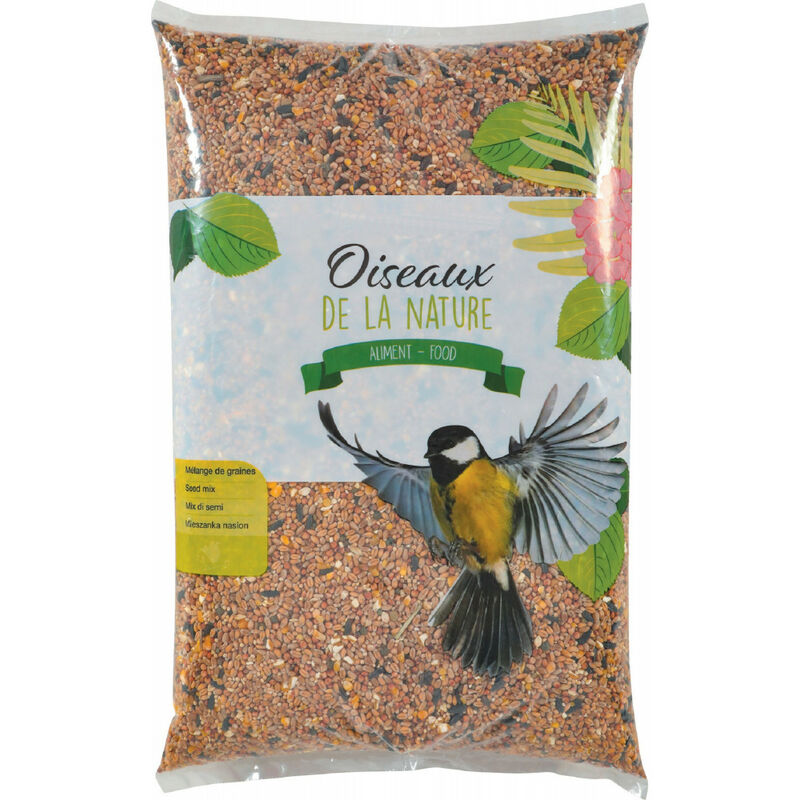 

Mezcla de semillas para pájaros de jardín. Bolsa de 2 kg.
