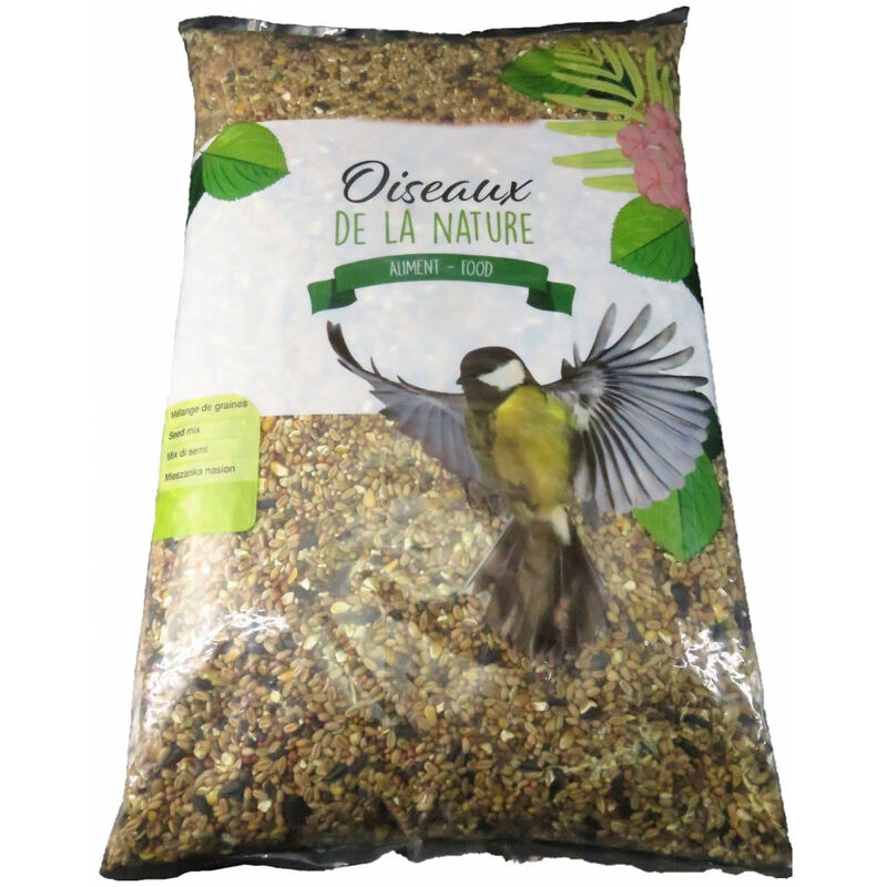 

Mezcla de semillas para pájaros de jardín. Bolsa de 5 kg.