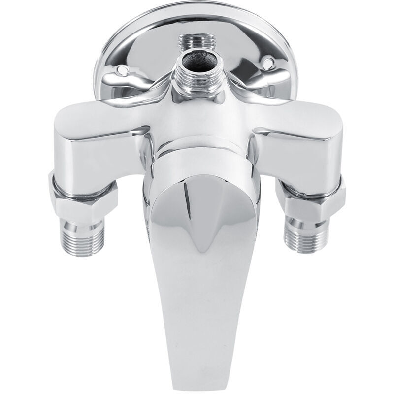 Xisrens Schwarz Mezclador De Agua Caliente Y Fría Eosnow Con Rosca Macho G1/2", Válvula De Control De Mezcla Para Baño Y Ducha