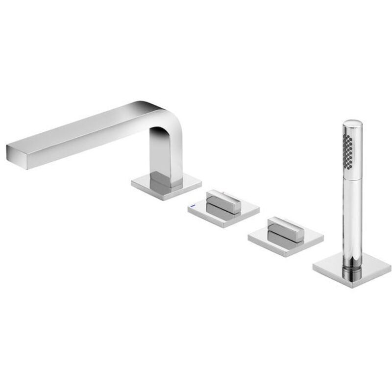 

Keuco - Mezclador de bañera EDITION 11 Montaje aro de bañera con 4 orificios, saliente 180 mm níquel cepillado