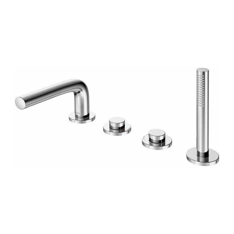 

Mezclador de bañera EDITION 400 Instalación de borde de bañera de 4 orificios, saliente 180 mm, cromo negro cepillado KEUCO
