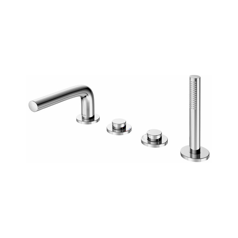 

Keuco Gmbh&co.kg - Mezclador de baño Keuco Edition 400 51130, 4 agujeros, montaje en el borde de la bañera, cromado, 220mm - 51530010200