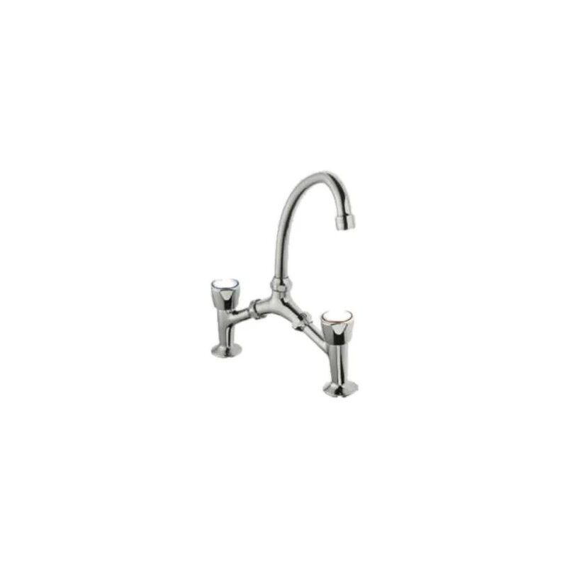 

Presto - Mezclador de puente, 2 agujeros, para lavabo, distancia entre centros de 120 a 240cm