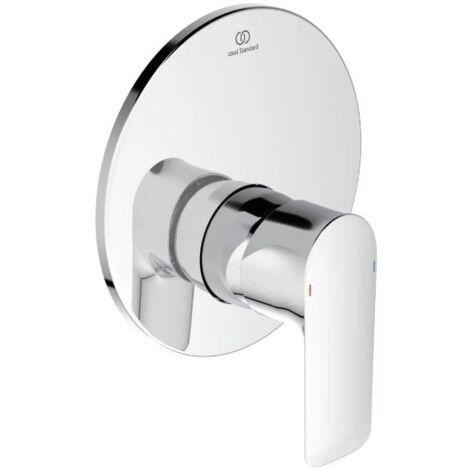 Mezclador de ducha monomando empotrado en latón cromado - Ideal Standard Connect Air - Con parte interna incasso