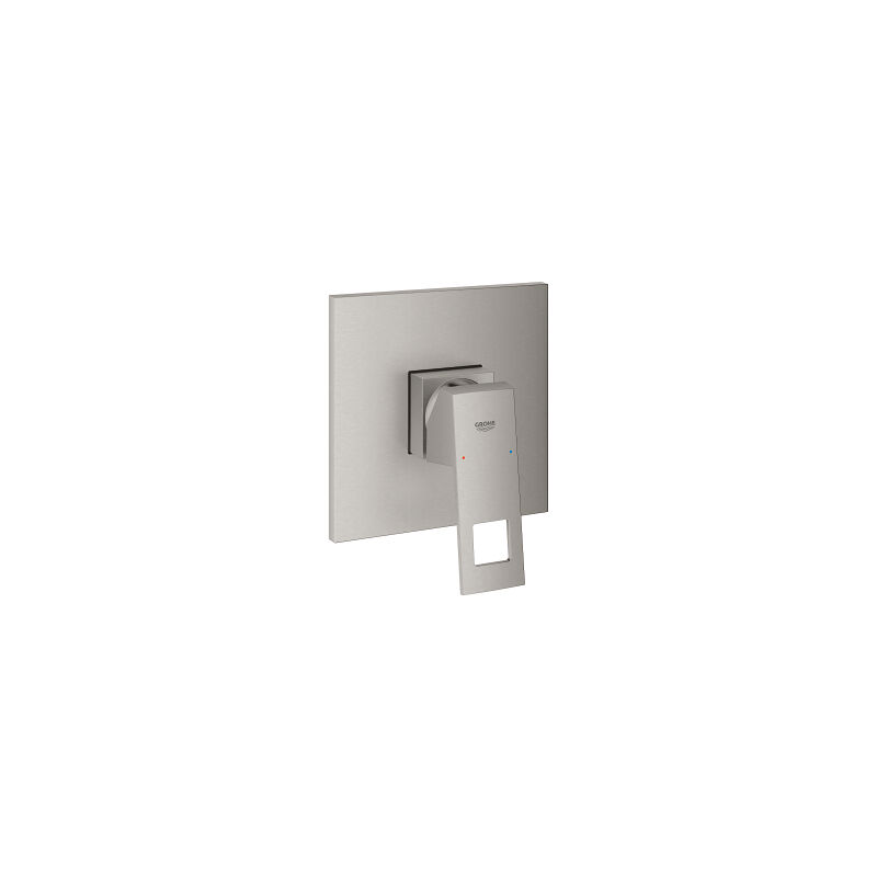 

Grohe Eurocube mezclador de ducha de una mano, roseta rectangular, color: súper acero - 24061DC0