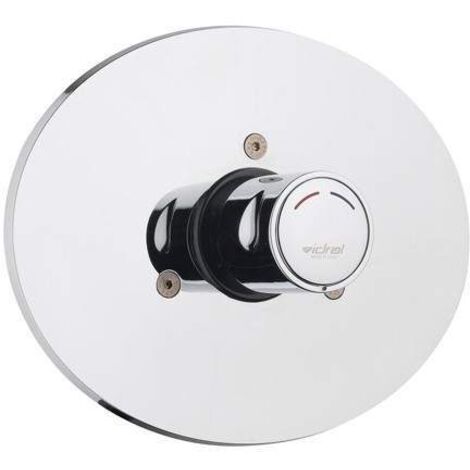 Mezclador de ducha temporizado empotrable 202x162 mm en latón cromado - Idral