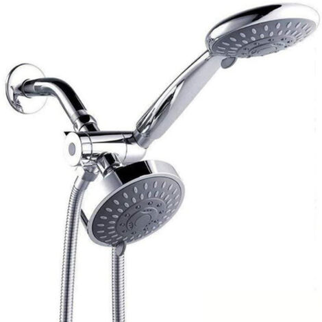 Mezclador de ducha triple con sistema de 3 vías, brazo cromado, desviador de 3 vías para ducha de mano, fácil instalación con rosca hembra IPS de 1/2" y rosca macho IPS de 1/2".