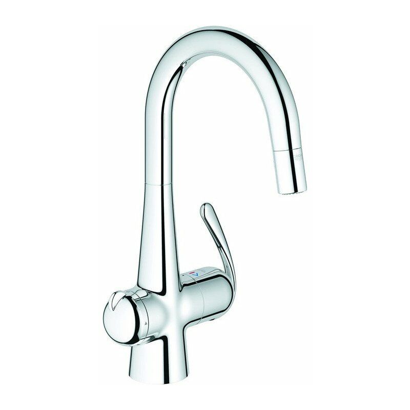 

Mezclador de lavabo ZEDRA DN 15, válvula de cierre integrada cromo - Grohe
