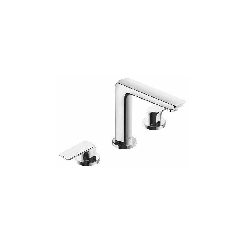 

Kludi - Mezclador de lavabo Ameo de 3 orificios con desagüe automático