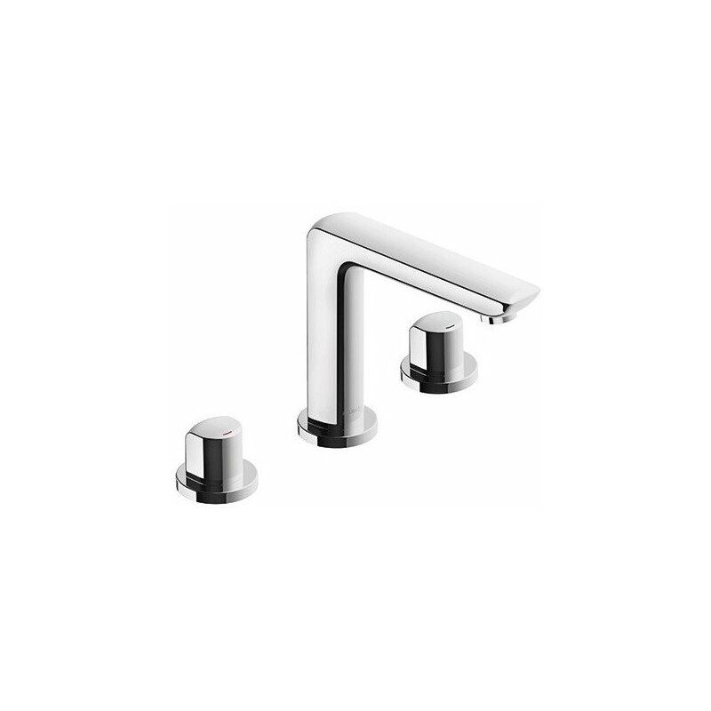 

Kludi - Mezclador de lavabo Ameo de 3 orificios con desagüe automático