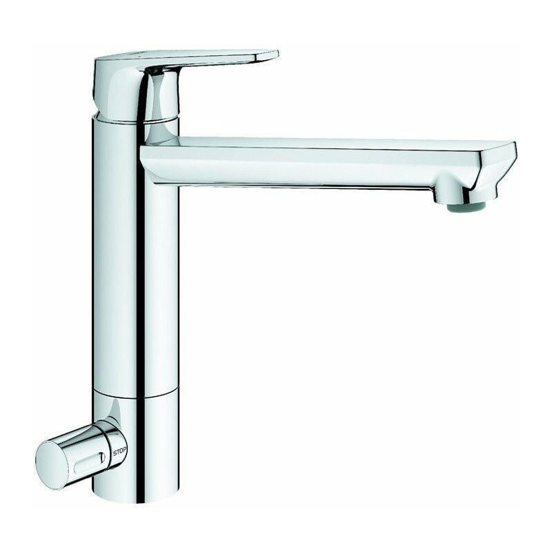 

Mezclador de lavabo BAUEDGE DN 15 1L-Mont. salida de cromo medio alto