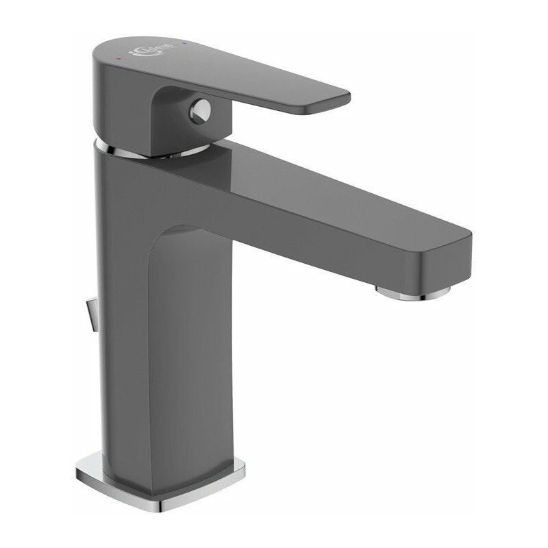 

Mezclador de lavabo CERAFINE D saliente 120 mm negro mate / cromado con vaciador IDEAL STANDARD