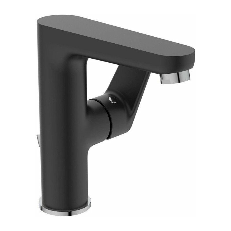 

Mezclador de lavabo CERAFINE O saliente 136 mm negro mate / cromado con vaciador IDEAL STANDARD