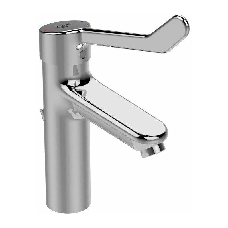 

Mezclador de lavabo CERAPLUS 2 Grande con palanca de clínica y desagüe de metal cromado IDEAL STANDARD