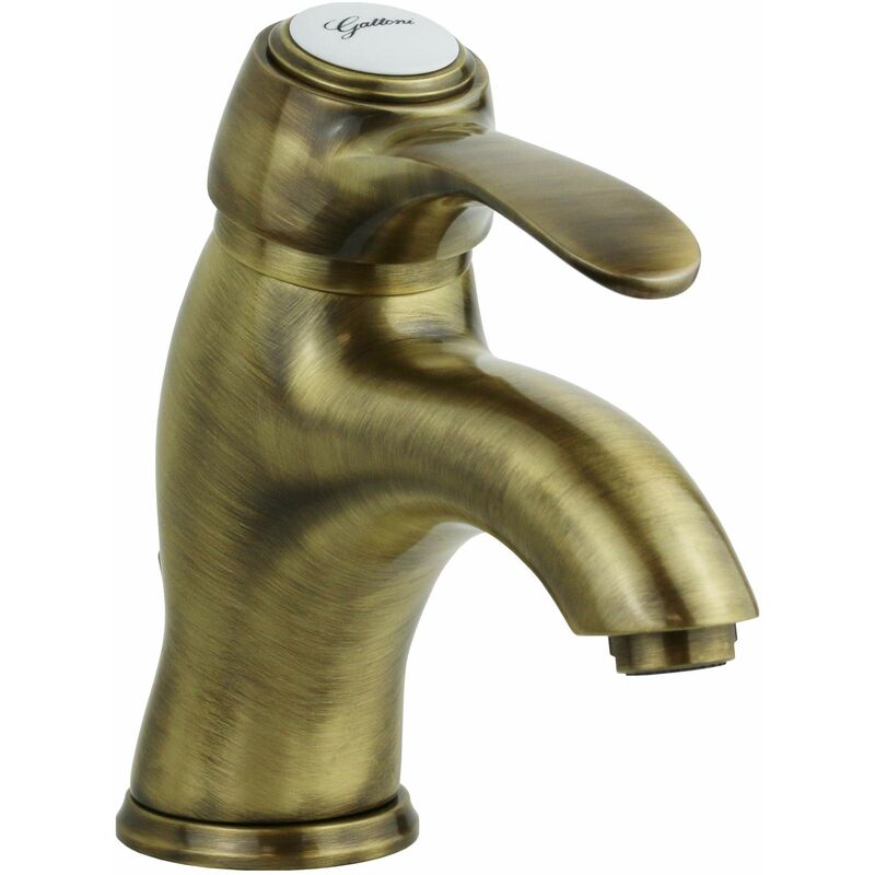 

Gattoni Rubinetteria - Mezclador de lavabo color bronce con desagüe de 1''1/4 Gattoni Antigua 3441/34V0 | Bronce - Desagüe automático 1'1/4