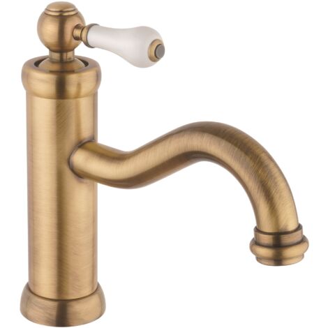Mezclador de lavabo color bronce con mango retro Piralla Como 0TOF3086A21  Bronce