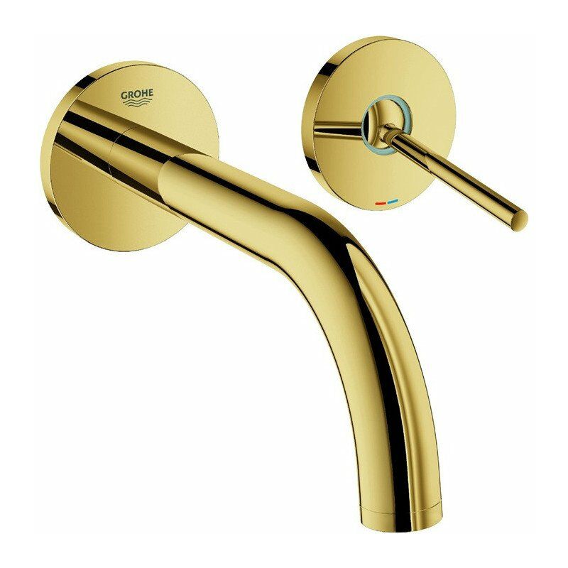 

Mezclador de lavabo con 2 orificios Atrio 19287 FMS 185mm dorado brillante