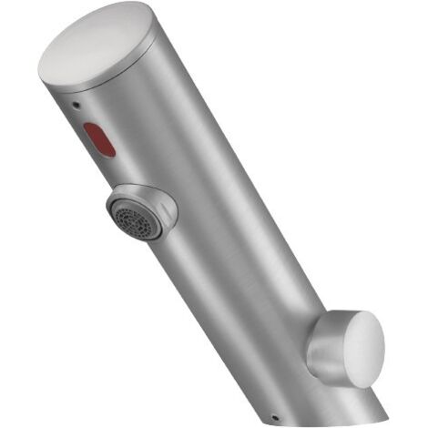 Mezclador de lavabo con alimentación con mando electrónico, color acero cepillado MCM 702700  acero inoxidable cepillado