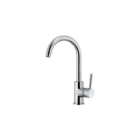 Mezclador de lavabo con caño giratorio en "U"