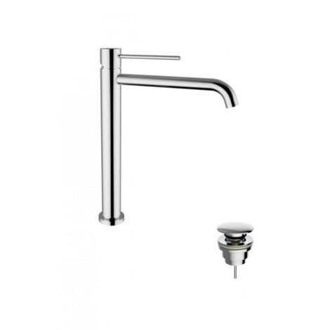 Mezclador de lavabo con desagüe click clack en latón cromado - Teorema Jabil New
