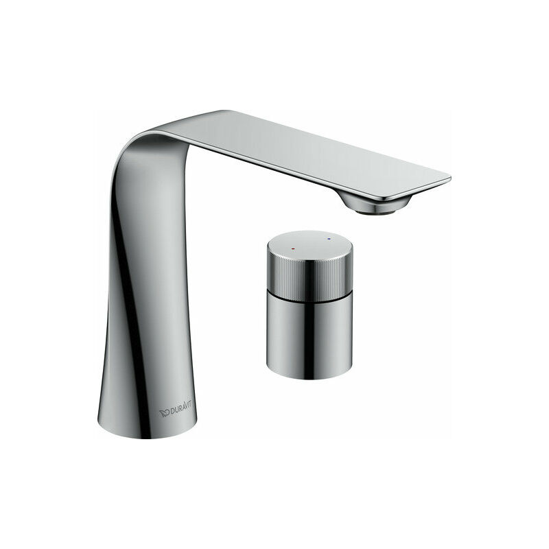 

Duravit Ag - Mezclador de lavabo de 2 agujeros Duravit D.1z M con mango giratorio, D111200090, sin desagüe automático - D11120009010