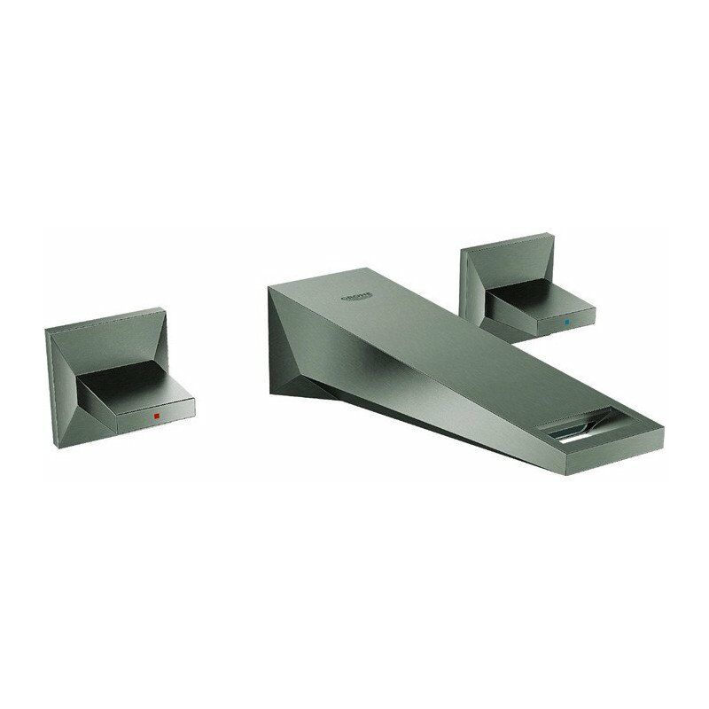 

Mezclador de lavabo de pared con 3 orificios Allure Brilliant 20346 FMS 161mm grafito duro