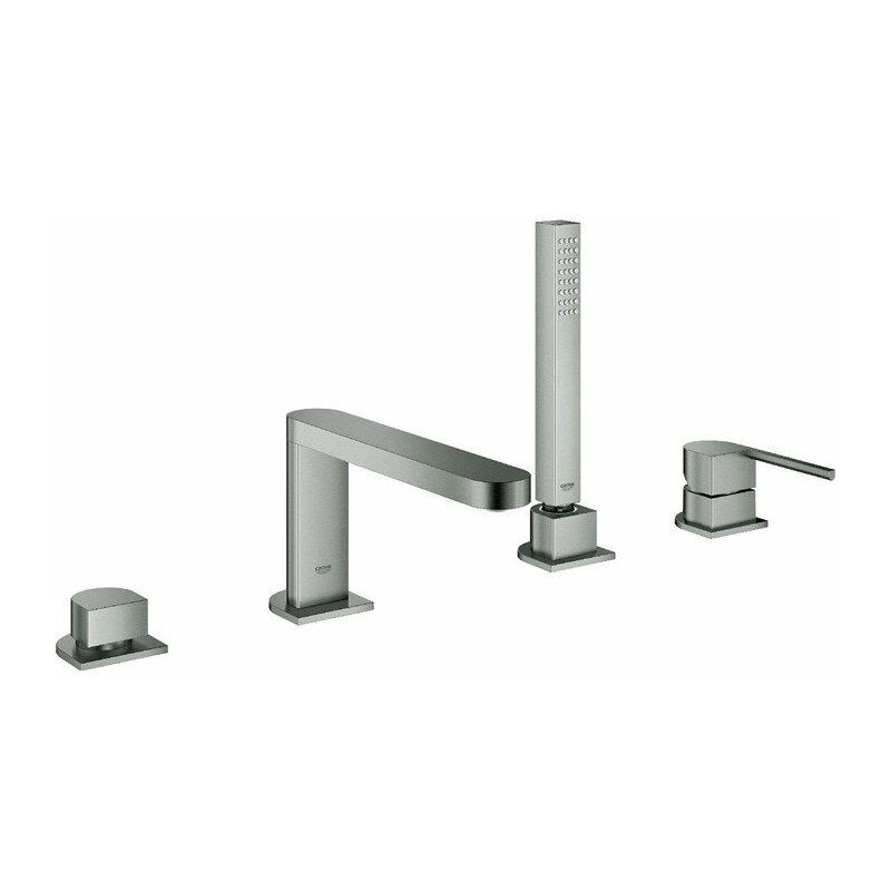 

Mezclador de lavabo de pared con 4 orificios PLUS grafito duro cepillado