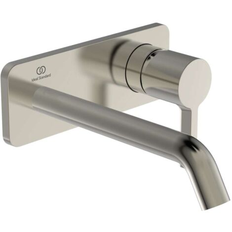 Mezclador de lavabo de pared JOY saliente 180 mm plateado Storm kit 2, rosetón cuadrado IDEAL STANDARD