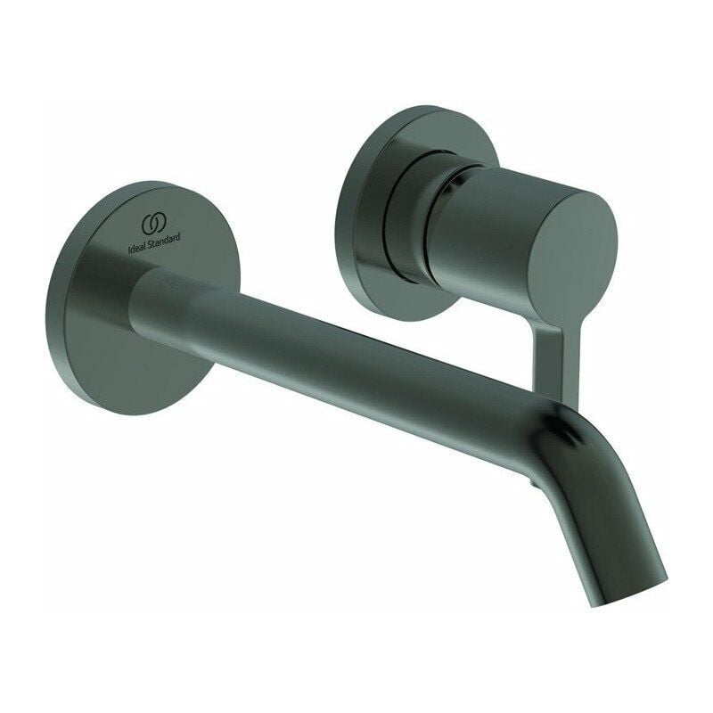 

Ideal - Mezclador de lavabo de pared JOY saliente 180 mm Rosetón magnético redondo gris STANDARD