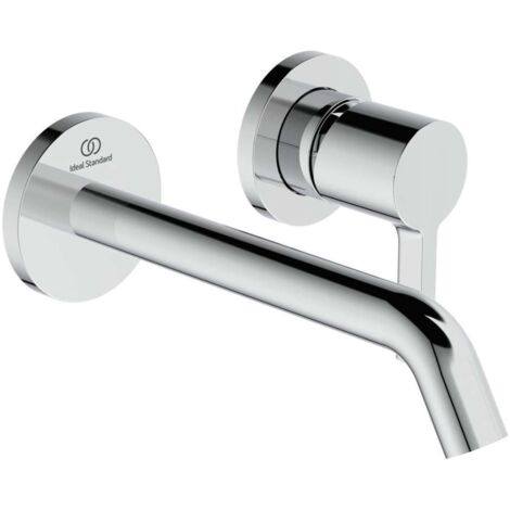 Mezclador de lavabo de pared JOY saliente 180 mm rosetón redondo cromado, kit 2 IDEAL STANDARD
