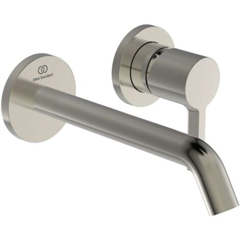 Mezclador de lavabo de pared JOY saliente 180 mm rosetón redondo Silver Storm, kit 2 IDEAL STANDARD