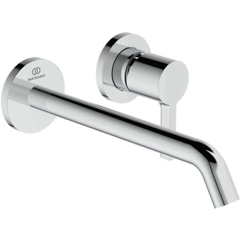 Mezclador de lavabo de pared JOY saliente 225 mm cromado kit 2, rosetón redondo IDEAL STANDARD