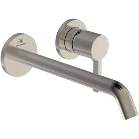 Mezclador de lavabo de pared JOY saliente 225 mm plata Storm rosetón redondo IDEAL STANDARD