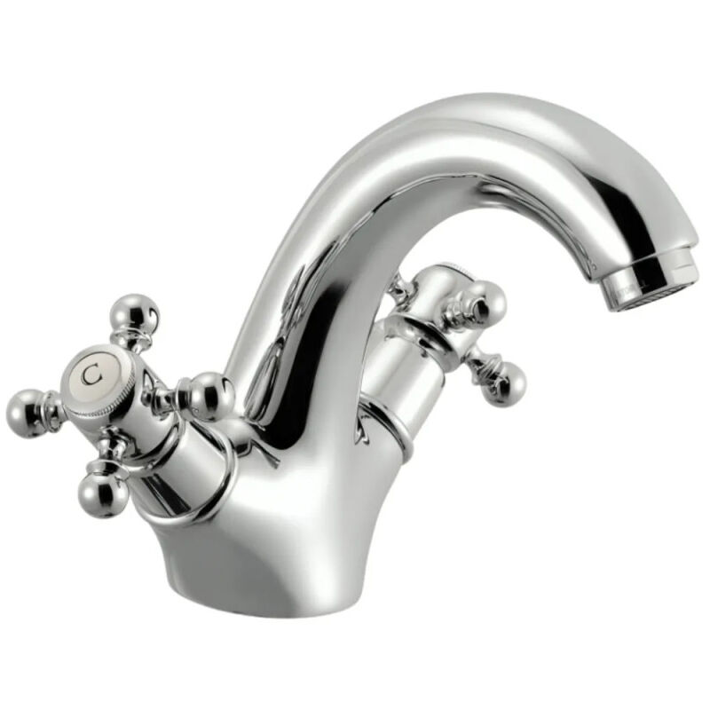 

Mezclador de lavabo de un solo agujero cromado, caño fijo TIFFANY