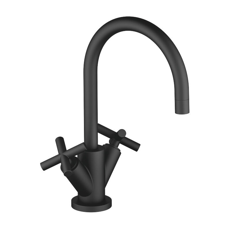 

Tara mezclador de lavabo de un orificio, con desagüe automático, 165 mm de proyección, 22513892, color: Negro Mate - 22513892-33 - Dornbracht