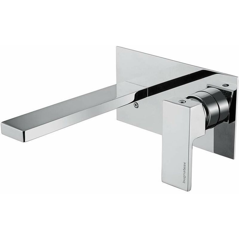 

Mezclador de lavabo incorporado con caño de 210 mm Bugnatese Tetris 9147-9147SC | Cromo - Desagüe 1"1/4 con tapon click-clack