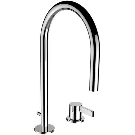 Mezclador de lavabo LAUFEN Kartell de 2 agujeros, caño giratorio,